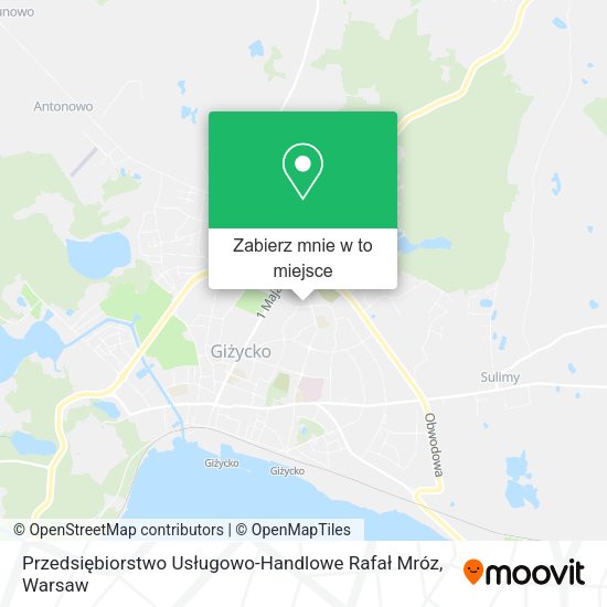 Mapa Przedsiębiorstwo Usługowo-Handlowe Rafał Mróz