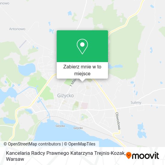 Mapa Kancelaria Radcy Prawnego Katarzyna Trejnis-Kozak