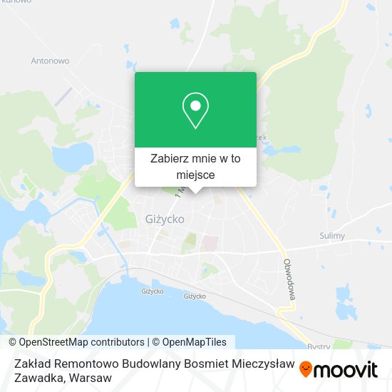 Mapa Zakład Remontowo Budowlany Bosmiet Mieczysław Zawadka