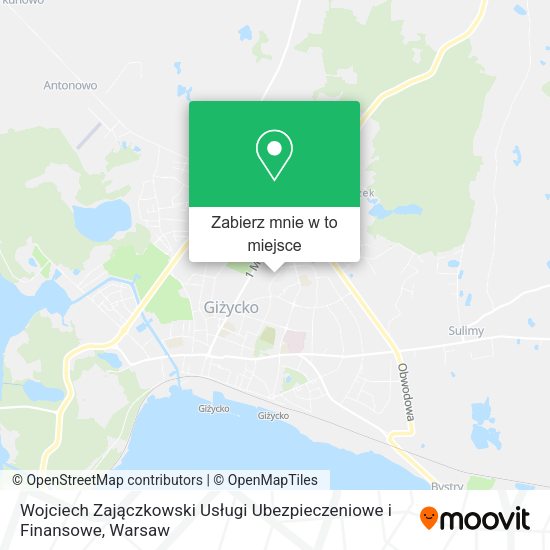 Mapa Wojciech Zajączkowski Usługi Ubezpieczeniowe i Finansowe