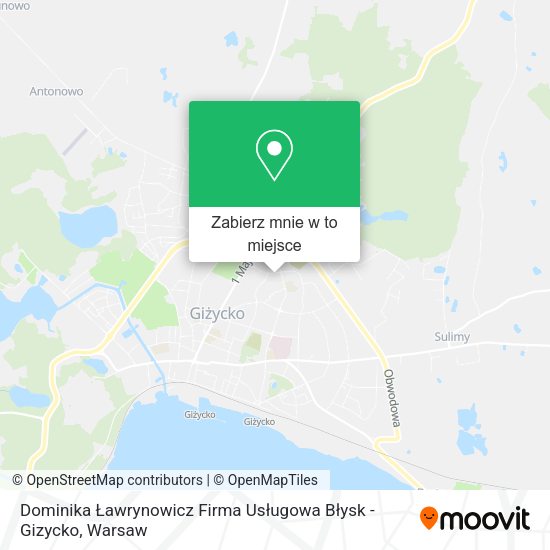 Mapa Dominika Ławrynowicz Firma Usługowa Błysk - Gizycko