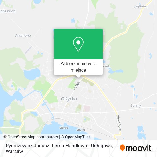 Mapa Rymszewicz Janusz. Firma Handlowo - Usługowa