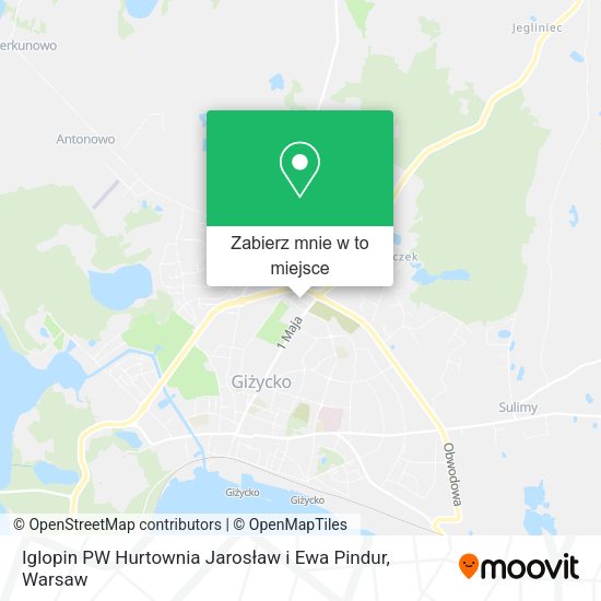 Mapa Iglopin PW Hurtownia Jarosław i Ewa Pindur