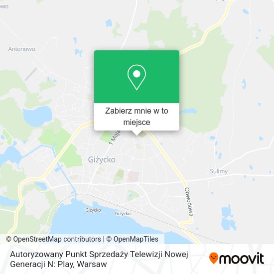 Mapa Autoryzowany Punkt Sprzedaży Telewizji Nowej Generacji N: Play