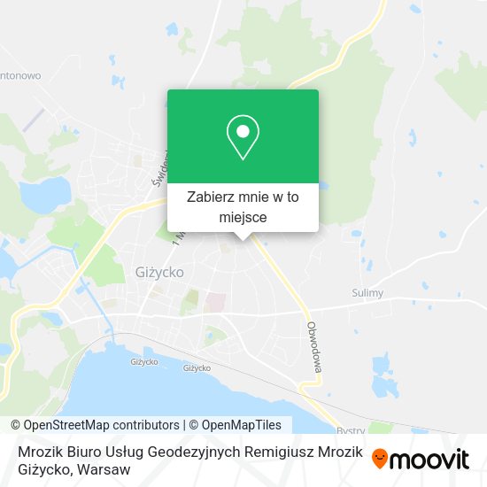 Mapa Mrozik Biuro Usług Geodezyjnych Remigiusz Mrozik Giżycko