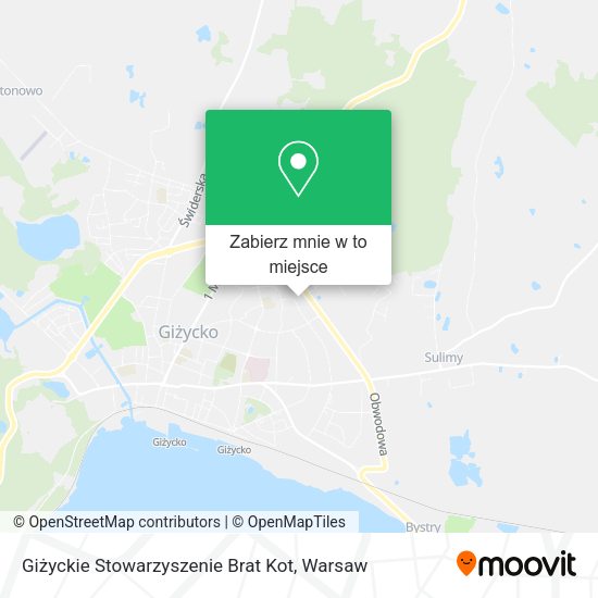 Mapa Giżyckie Stowarzyszenie Brat Kot