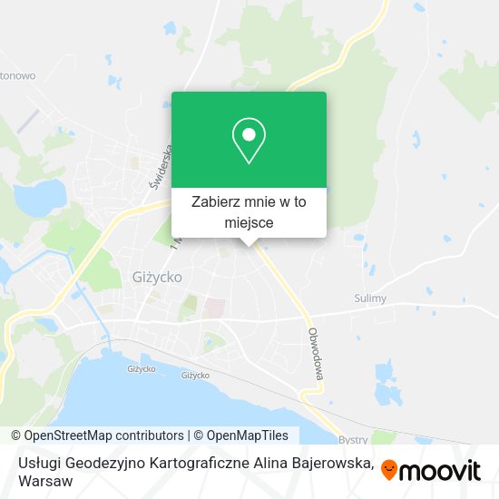 Mapa Usługi Geodezyjno Kartograficzne Alina Bajerowska