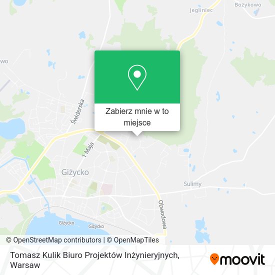 Mapa Tomasz Kulik Biuro Projektów Inżynieryjnych