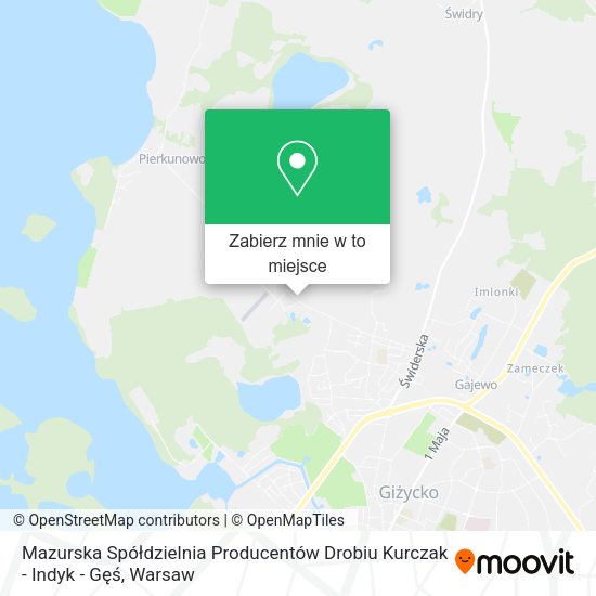 Mapa Mazurska Spółdzielnia Producentów Drobiu Kurczak - Indyk - Gęś