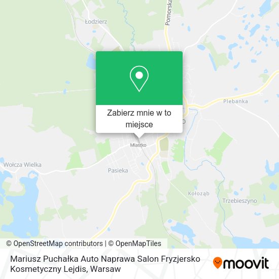 Mapa Mariusz Puchałka Auto Naprawa Salon Fryzjersko Kosmetyczny Lejdis