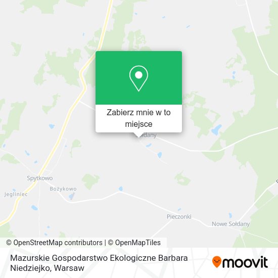 Mapa Mazurskie Gospodarstwo Ekologiczne Barbara Niedziejko