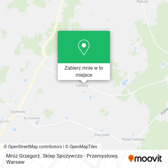 Mapa Mróz Grzegorz. Sklep Spożywczo - Przemysłowy