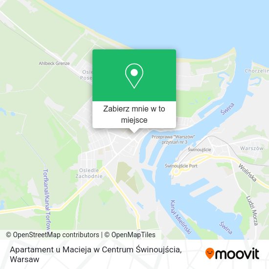 Mapa Apartament u Macieja w Centrum Świnoujścia