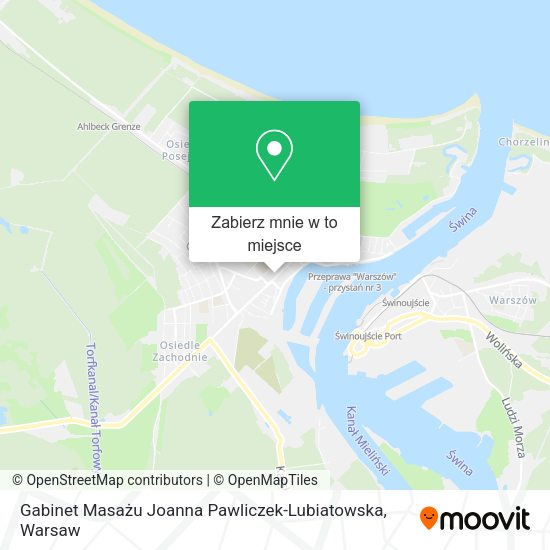 Mapa Gabinet Masażu Joanna Pawliczek-Lubiatowska