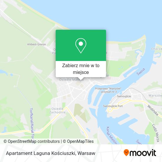 Mapa Apartament Laguna Kościuszki