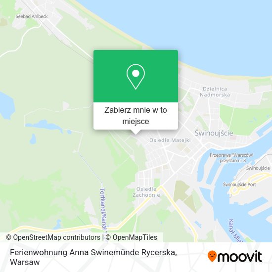 Mapa Ferienwohnung Anna Swinemünde Rycerska