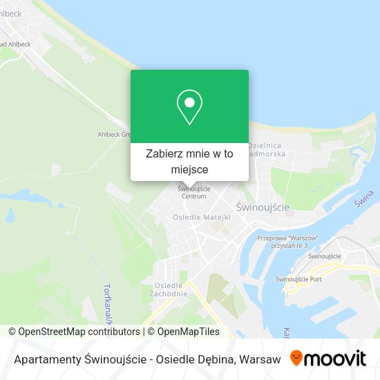 Mapa Apartamenty Świnoujście - Osiedle Dębina