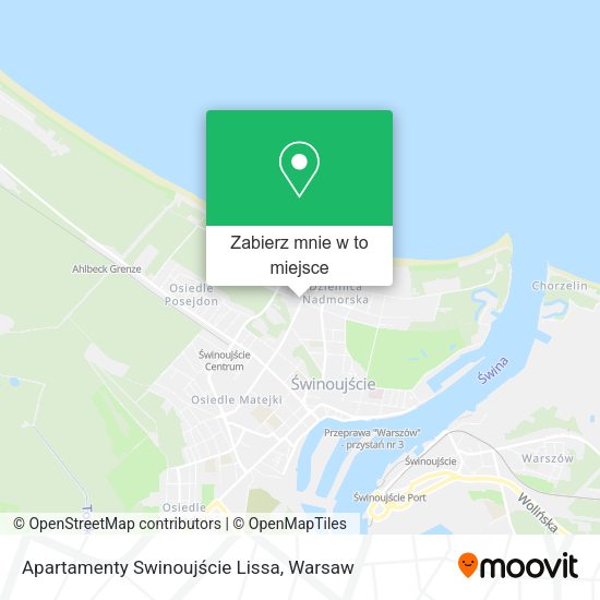 Mapa Apartamenty Swinoujście Lissa