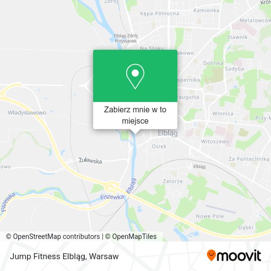 Mapa Jump Fitness Elbląg