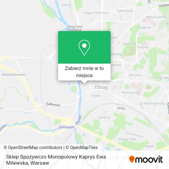 Mapa Sklep Spożywczo Monopolowy Kaprys Ewa Milewska