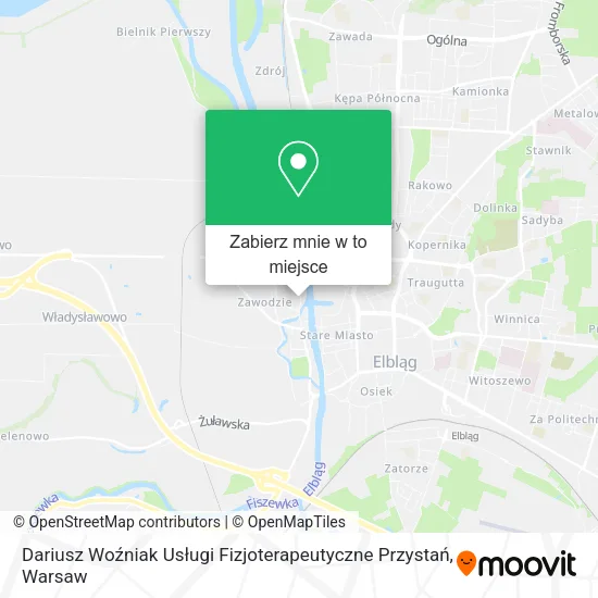 Mapa Dariusz Woźniak Usługi Fizjoterapeutyczne Przystań