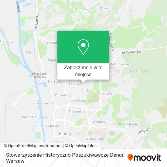 Mapa Stowarzyszenie Historyczno-Poszukiwawcze Denar