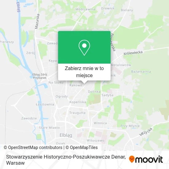 Mapa Stowarzyszenie Historyczno-Poszukiwawcze Denar