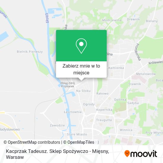 Mapa Kacprzak Tadeusz. Sklep Spożywczo - Mięsny