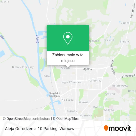 Mapa Aleja Odrodzenia 10 Parking