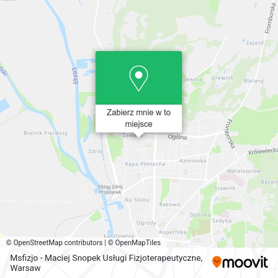 Mapa Msfizjo - Maciej Snopek Usługi Fizjoterapeutyczne