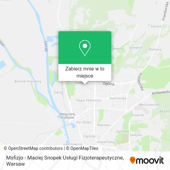 Mapa Msfizjo - Maciej Snopek Usługi Fizjoterapeutyczne