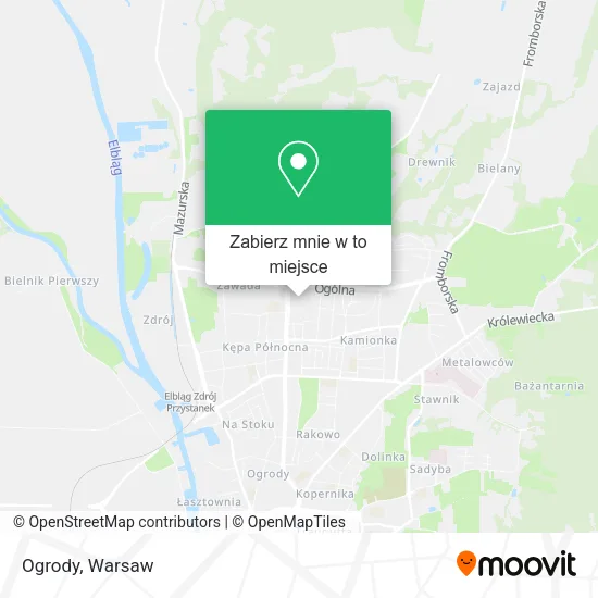 Mapa Ogrody
