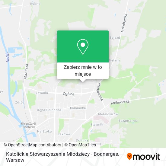 Mapa Katolickie Stowarzyszenie Młodzieży - Boanerges