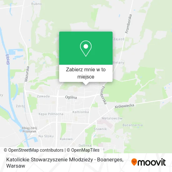 Mapa Katolickie Stowarzyszenie Młodzieży - Boanerges