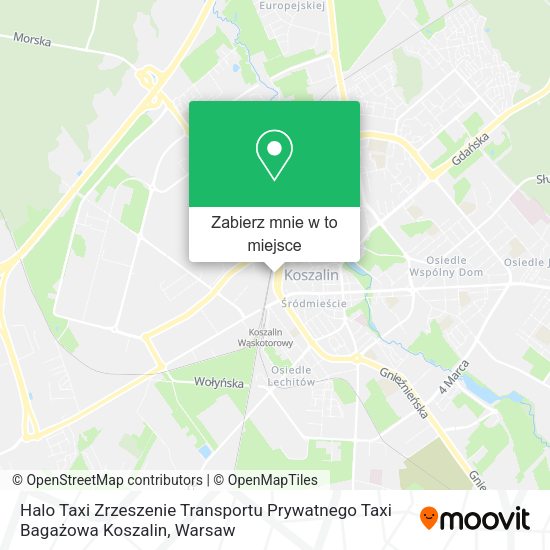 Mapa Halo Taxi Zrzeszenie Transportu Prywatnego Taxi Bagażowa Koszalin