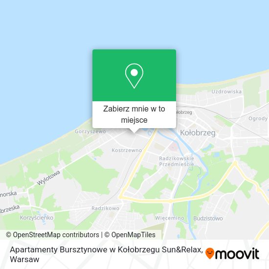 Mapa Apartamenty Bursztynowe w Kołobrzegu Sun&Relax