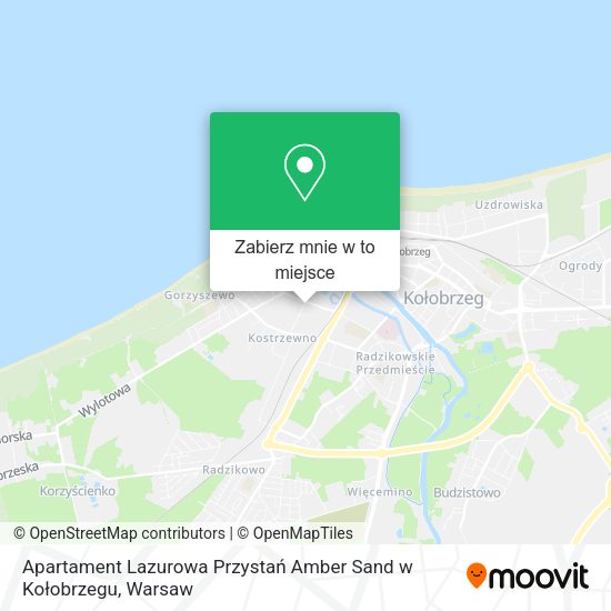 Mapa Apartament Lazurowa Przystań Amber Sand w Kołobrzegu