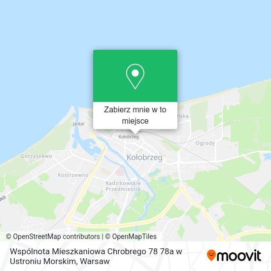 Mapa Wspólnota Mieszkaniowa Chrobrego 78 78a w Ustroniu Morskim