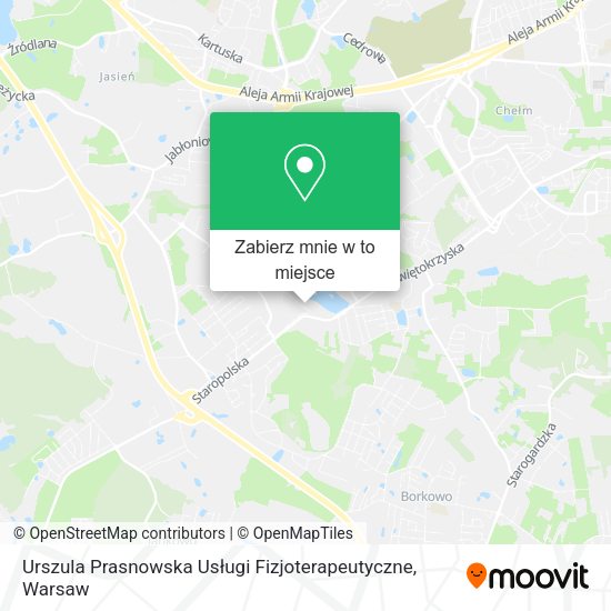 Mapa Urszula Prasnowska Usługi Fizjoterapeutyczne