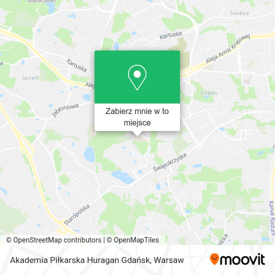 Mapa Akademia Piłkarska Huragan Gdańsk