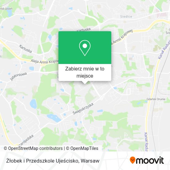 Mapa Żłobek i Przedszkole Ujeścisko