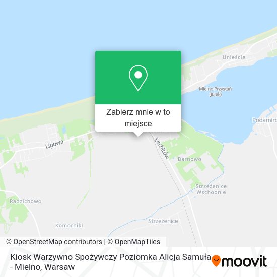 Mapa Kiosk Warzywno Spożywczy Poziomka Alicja Samuła - Mielno