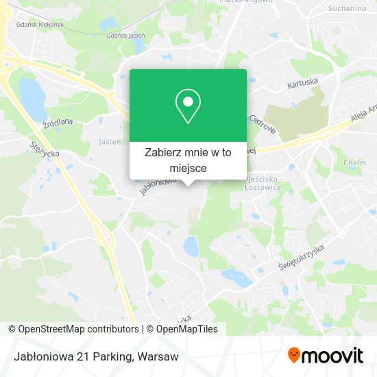 Mapa Jabłoniowa 21 Parking