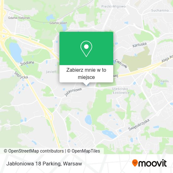 Mapa Jabłoniowa 18 Parking