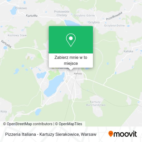 Mapa Pizzeria Italiana - Kartuzy Sierakowice