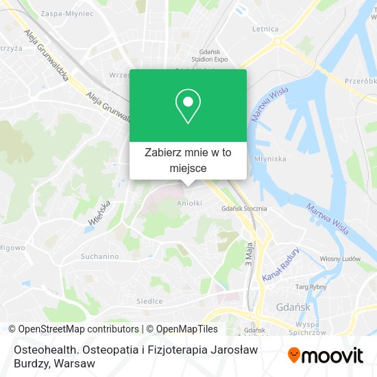 Mapa Osteohealth. Osteopatia i Fizjoterapia Jarosław Burdzy