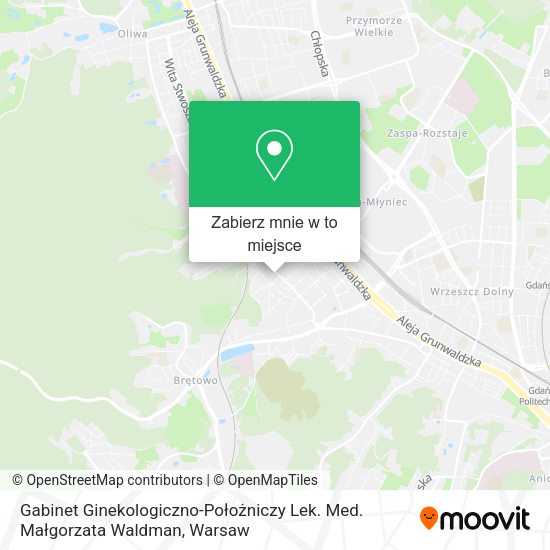 Mapa Gabinet Ginekologiczno-Położniczy Lek. Med. Małgorzata Waldman