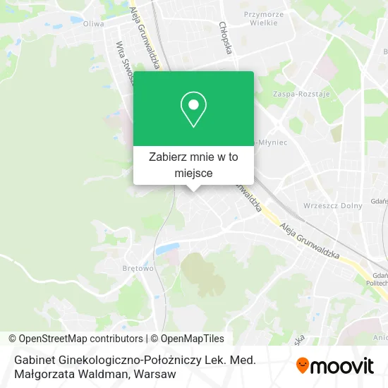 Mapa Gabinet Ginekologiczno-Położniczy Lek. Med. Małgorzata Waldman