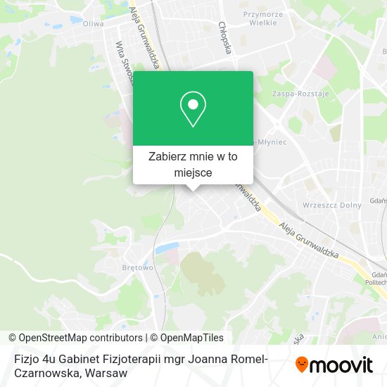 Mapa Fizjo 4u Gabinet Fizjoterapii mgr Joanna Romel-Czarnowska