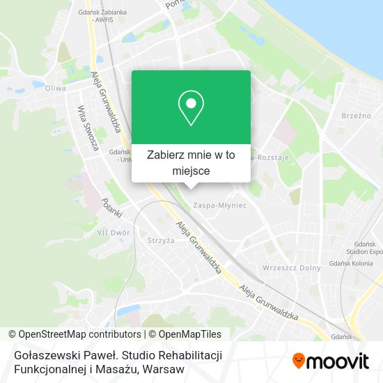 Mapa Gołaszewski Paweł. Studio Rehabilitacji Funkcjonalnej i Masażu